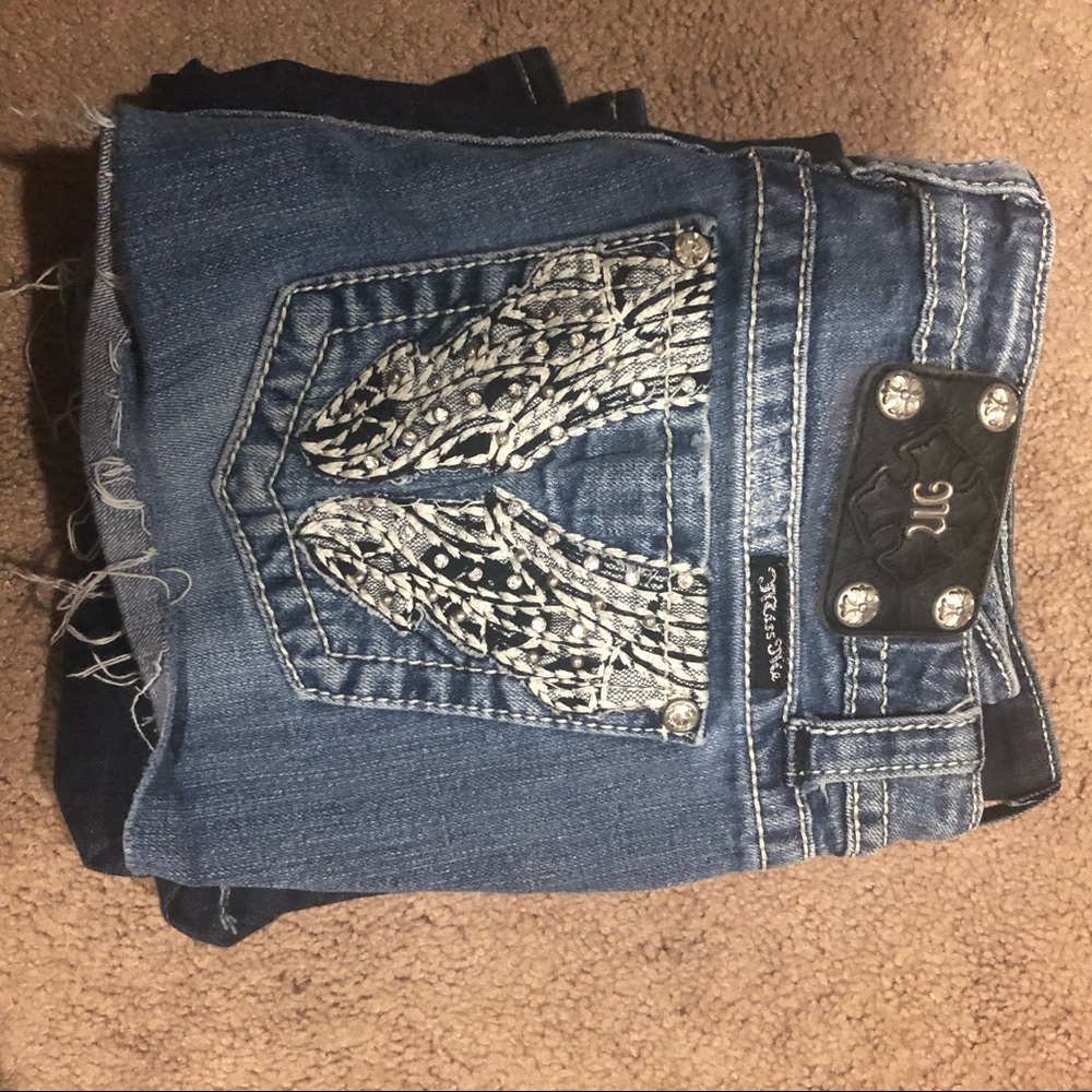 Studded miss me booty shorts